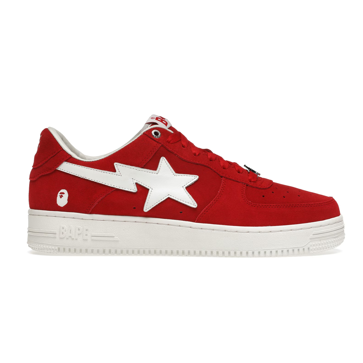 A Bathing Ape Bape Sta Low Red Suede
