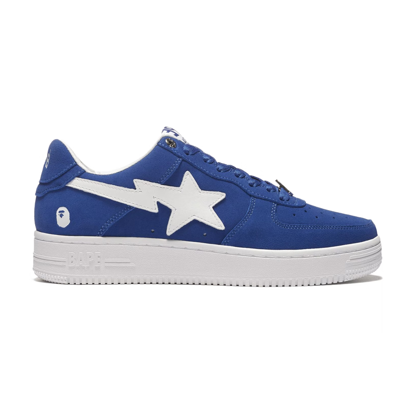 A Bathing Ape Bape Sta Low Blue Suede