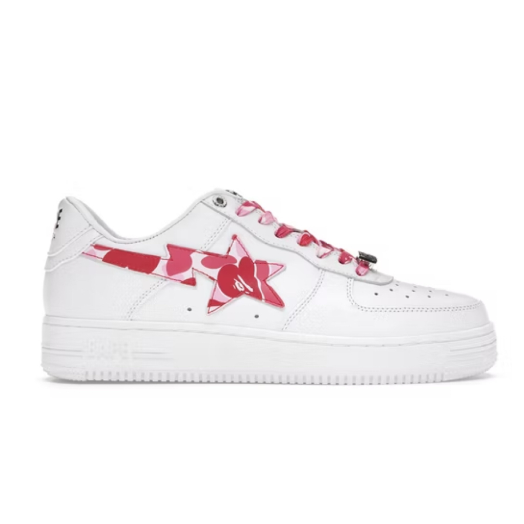 A Bathing Ape Bape Sta Low White ABC Camo Pink