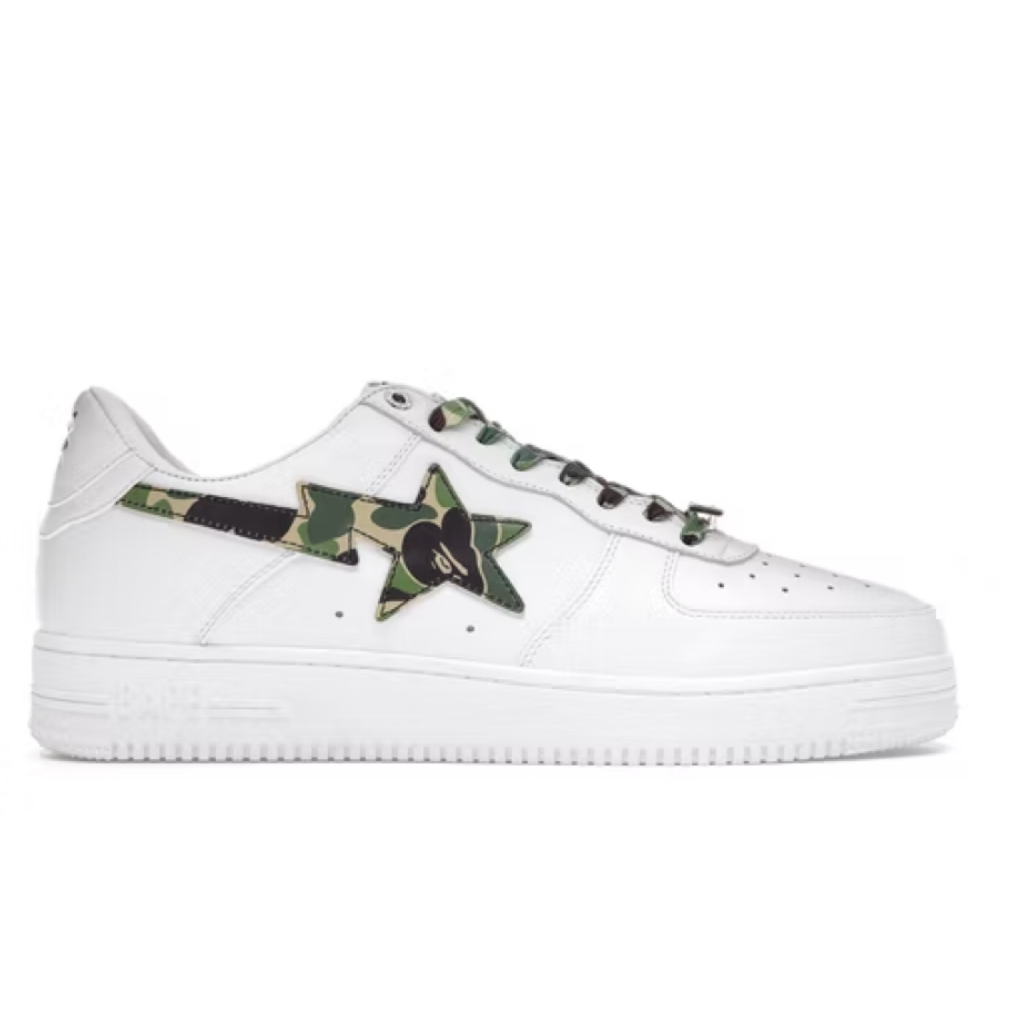 A Bathing Ape Bape Sta Low White ABC Camo Green