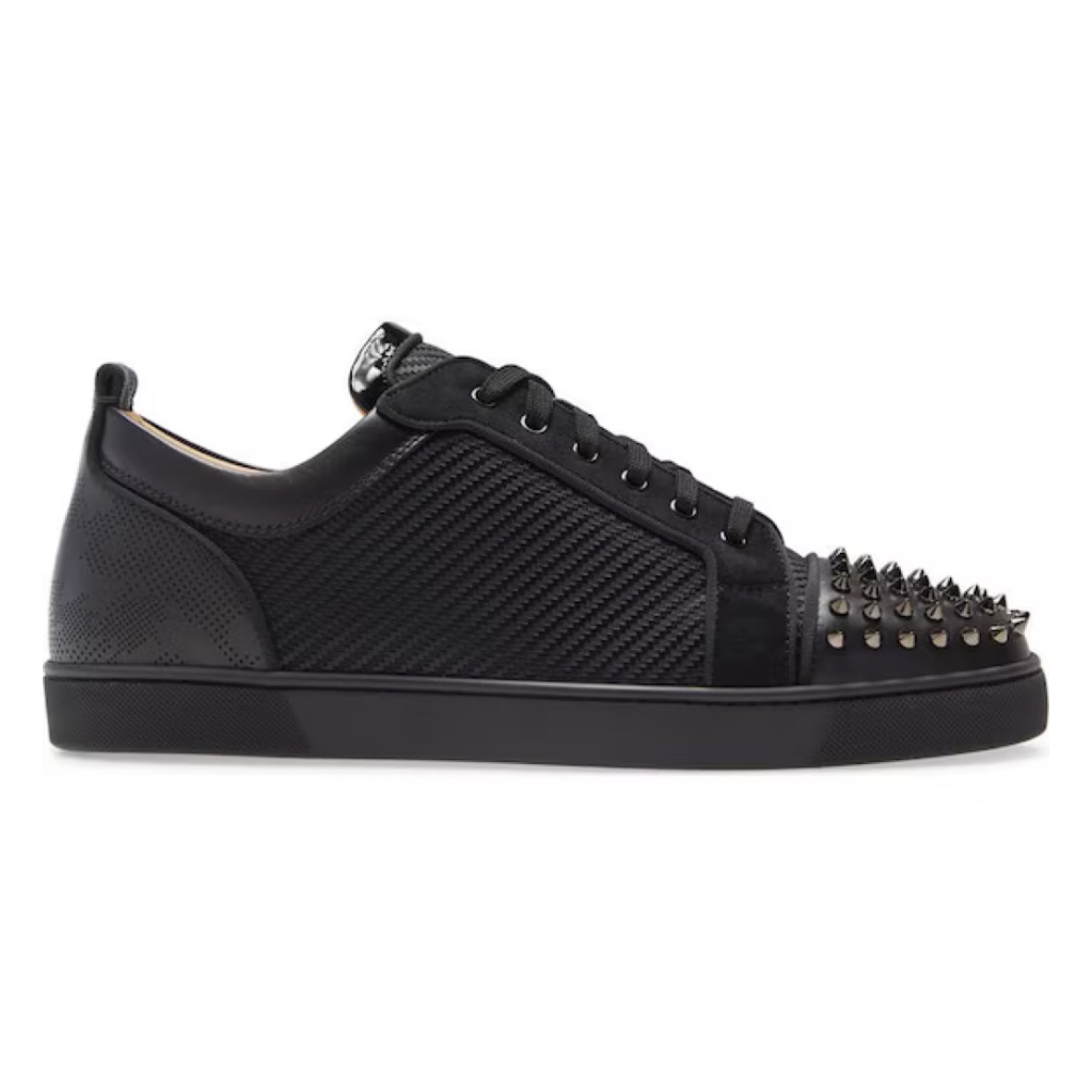 Christian Louboutin Louis Junior Spikes Orlato Flat Black