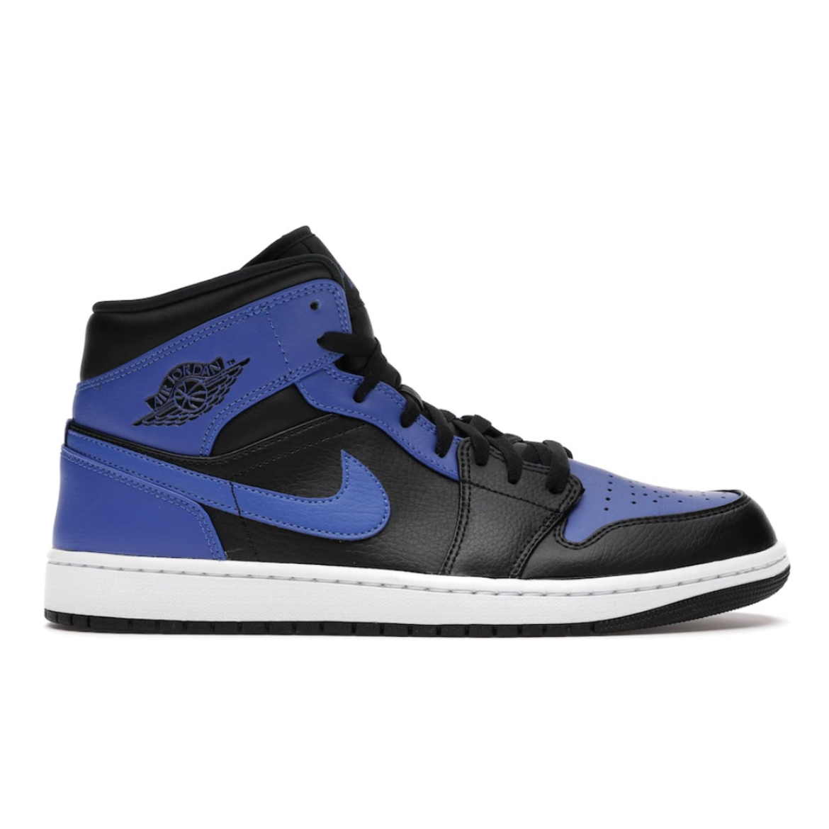 Jordan 1 Mid Hyper Royal Tumbled Leather