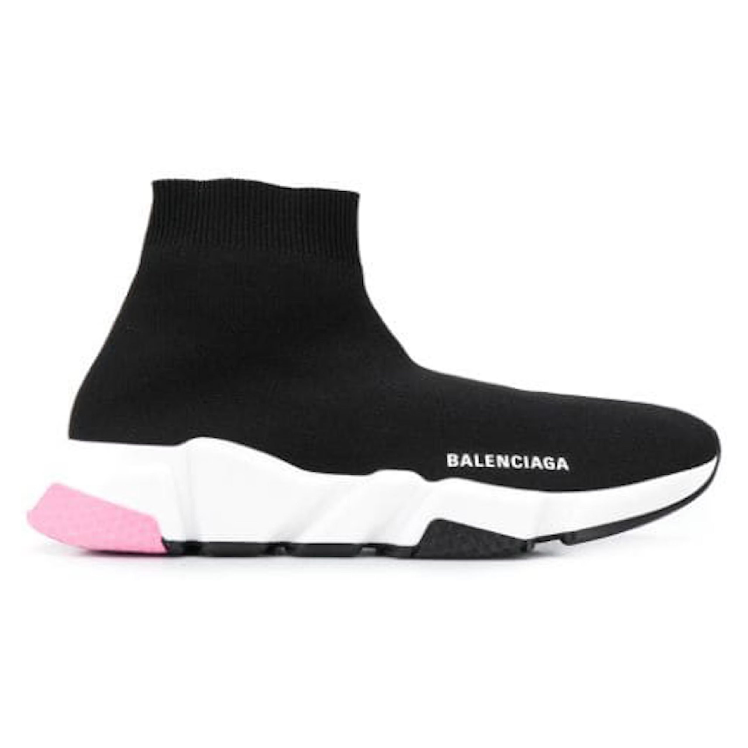 Balenciaga Speed Trainers Mid Black Light Pink