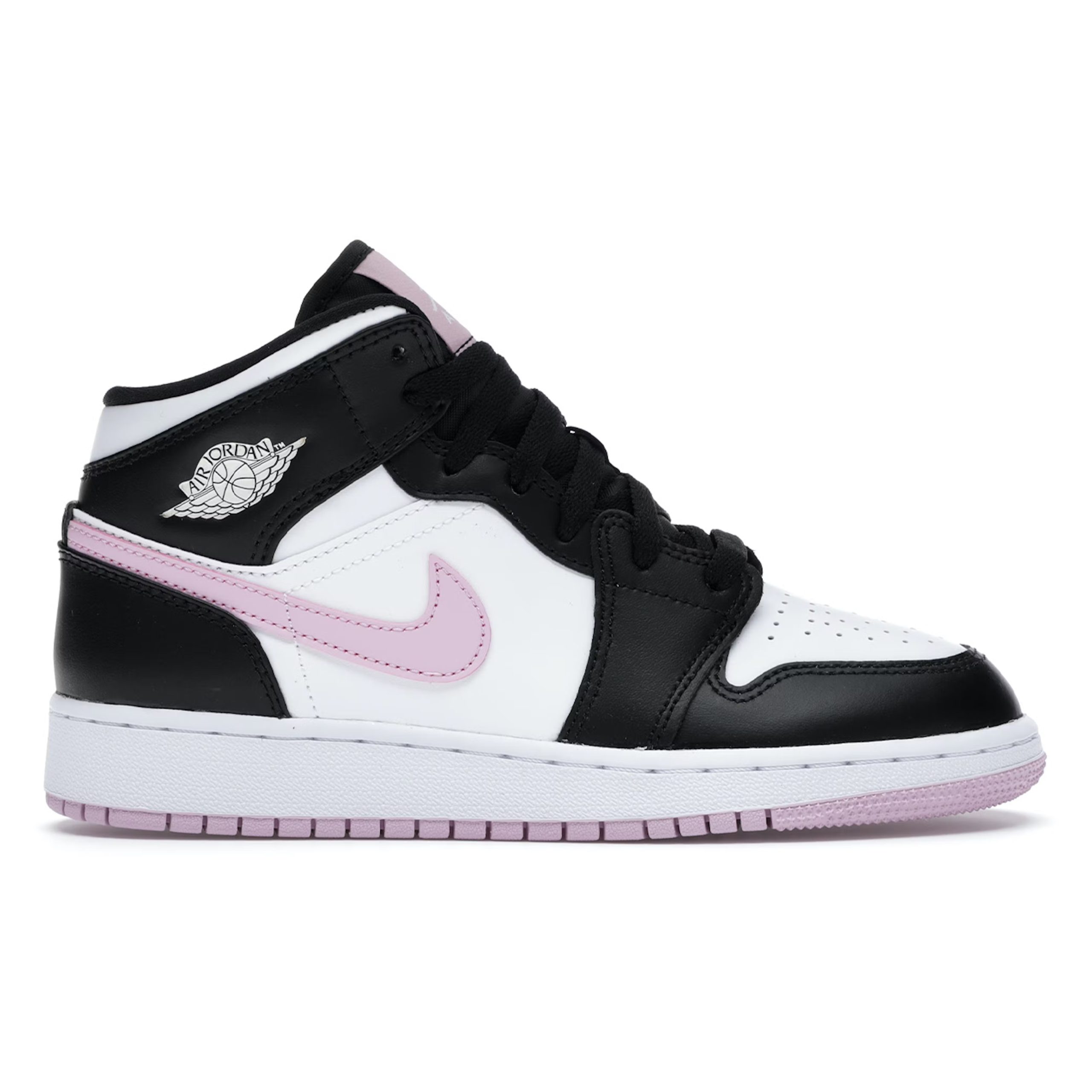 Jordan 1 Mid White Black Light Arctic Pink