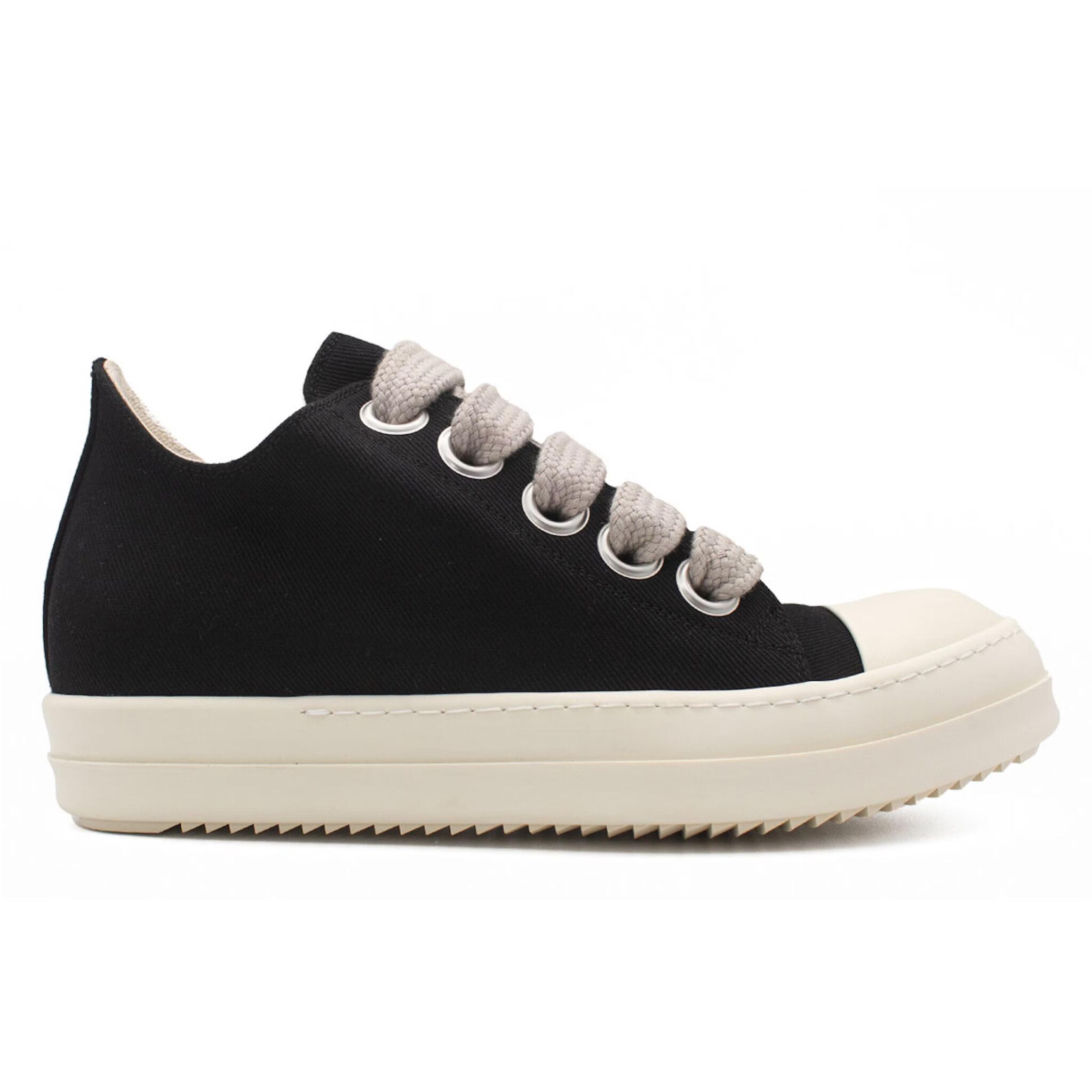 Rick Owe*s DRKSHDW Canvas Low Top Black Milk