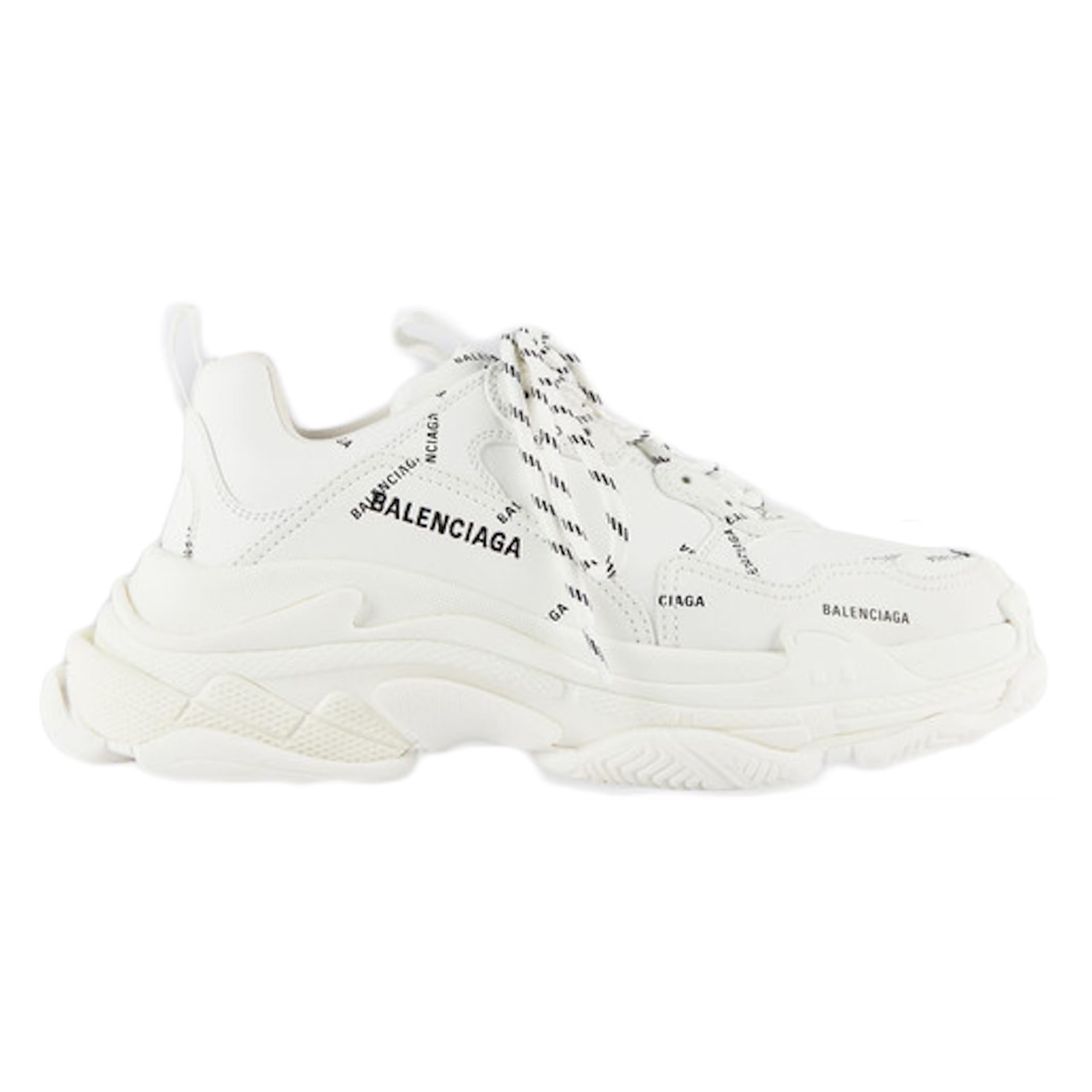 Balenciaga Triple S Allover Logo White