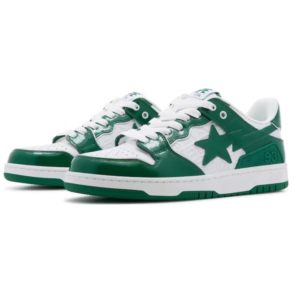 A Bathing Ape Bape SK8 Sta #5 White Green