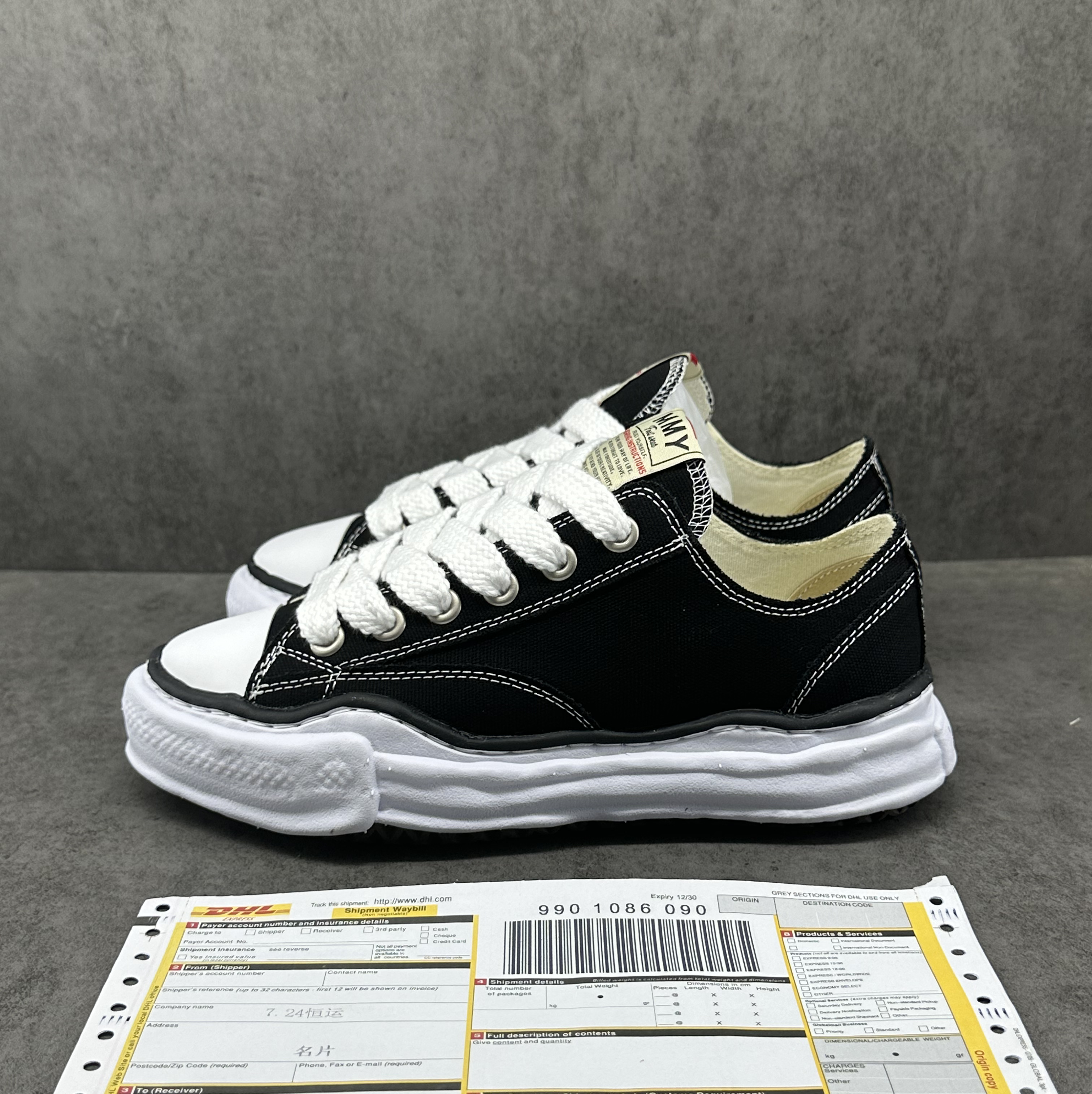 Maison Mihara Yasuhiro Hank OG Sole Canvas Low Black