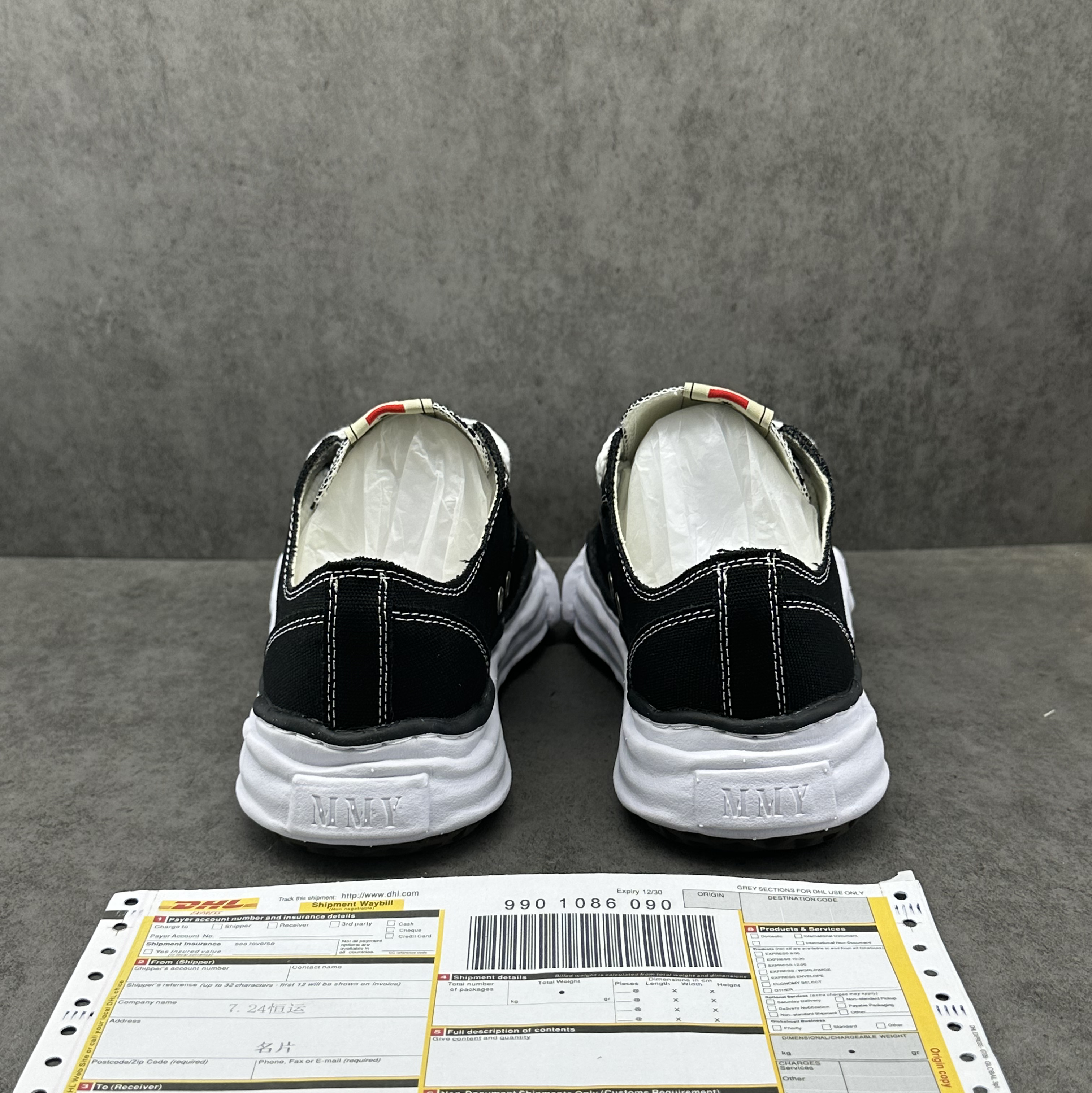 Maison Mihara Yasuhiro Hank OG Sole Canvas Low Black