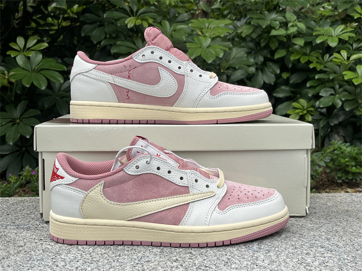 Travis Scott x Air Jordan 1 Low OG PINK WHITE
