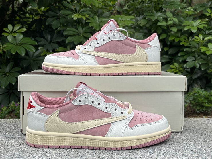 Travis Scott x Air Jordan 1 Low OG PINK WHITE
