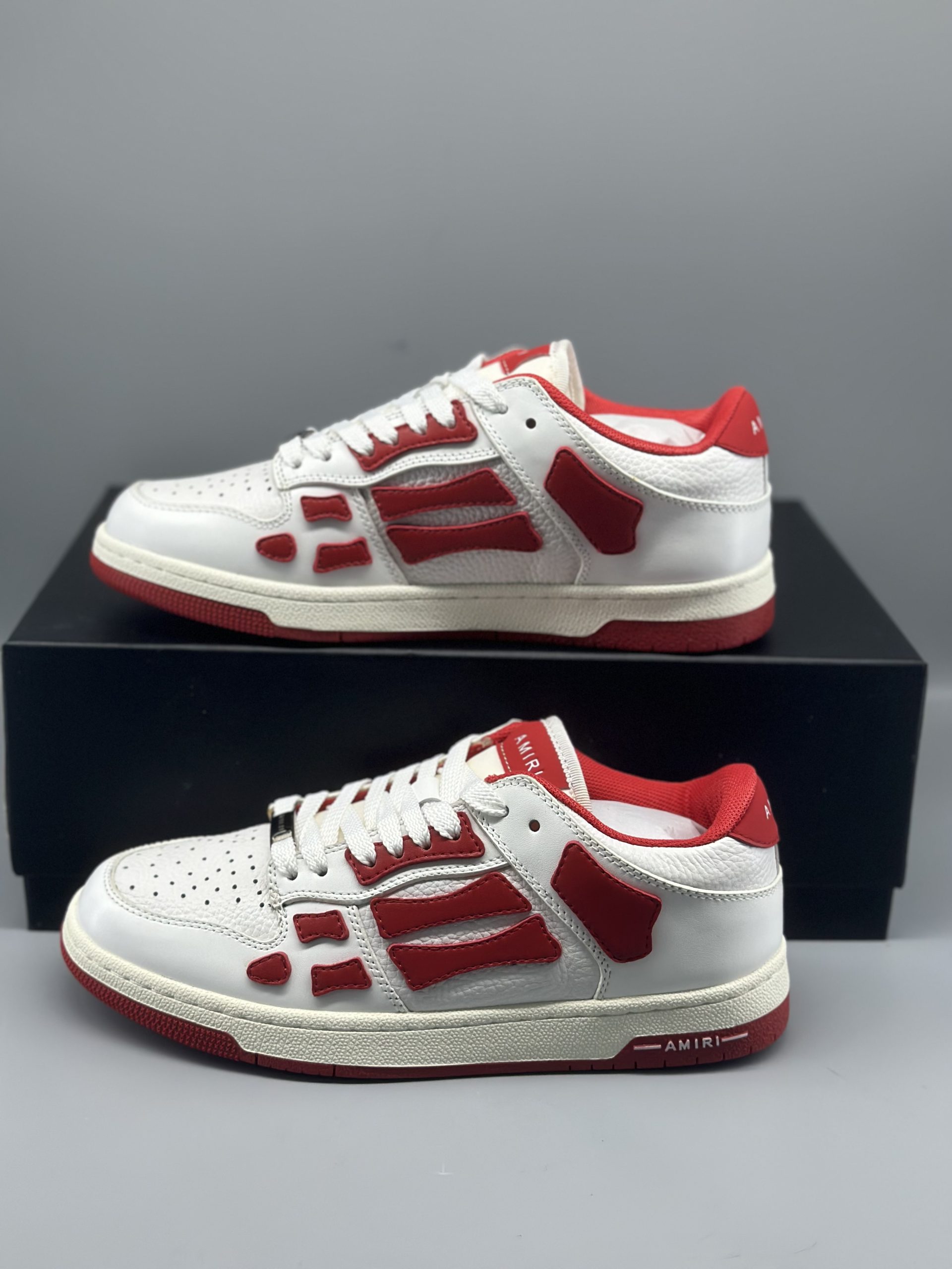 AMIRI Skel Top Low White Red